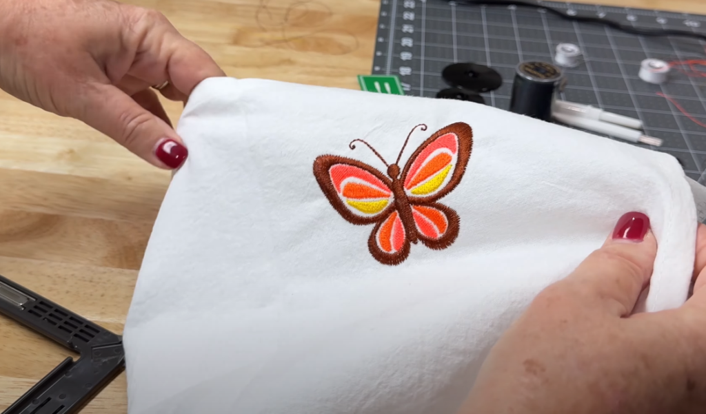 Felicia's perfect embroidered butterfly