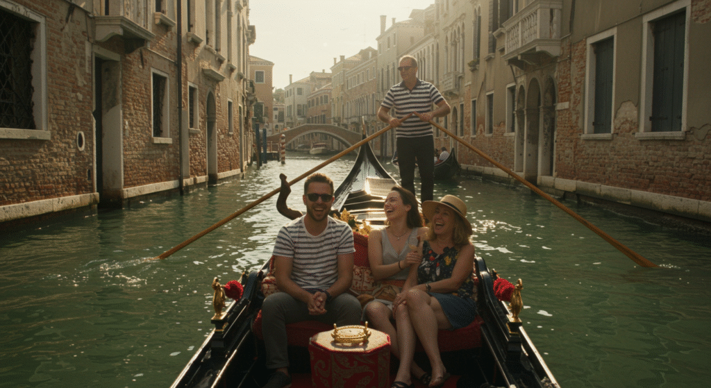a gondola ride in venice